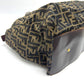 FENDI Tote Bag Leather / canvas Brown Zucca Pattern
