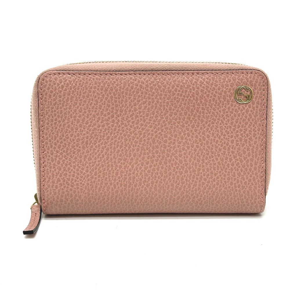 GUCCI Folded wallet 464884 leather pink Interlocking G