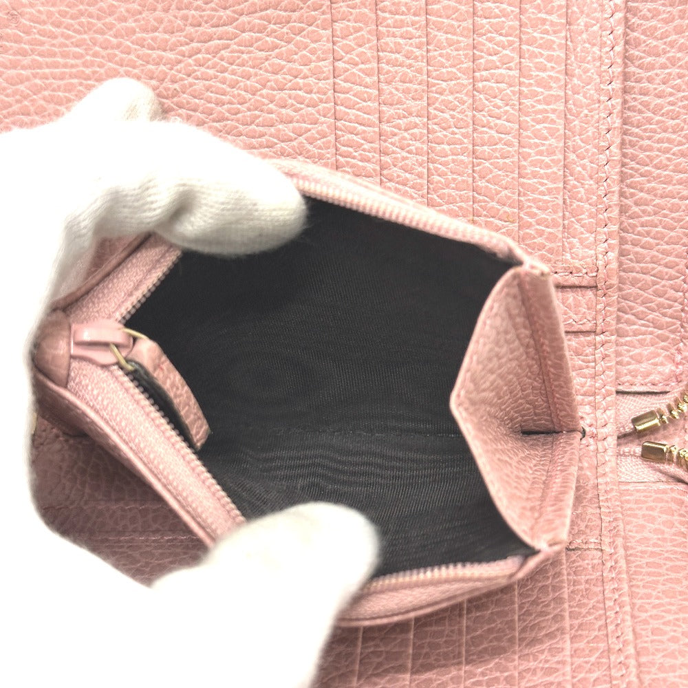 GUCCI Folded wallet 464884 leather pink Interlocking G