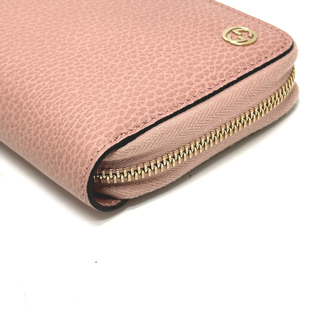 GUCCI Folded wallet 464884 leather pink Interlocking G