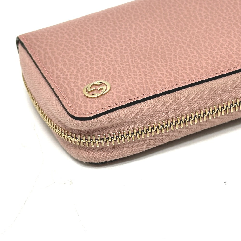 GUCCI Folded wallet 464884 leather pink Interlocking G
