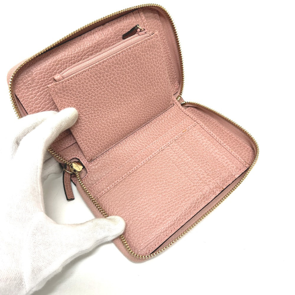 GUCCI Folded wallet 464884 leather pink Interlocking G