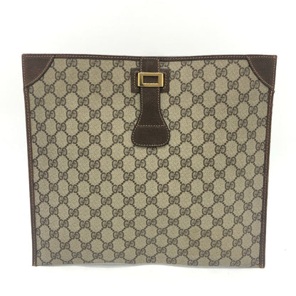 GUCCI business bag GG Supreme Canvas Brown Old Gucci