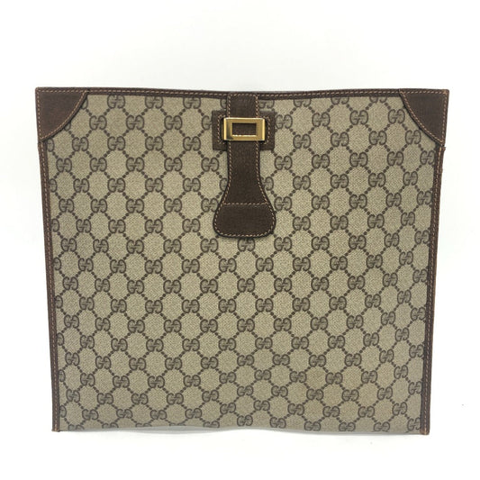 GUCCI business bag GG Supreme Canvas Brown Old Gucci