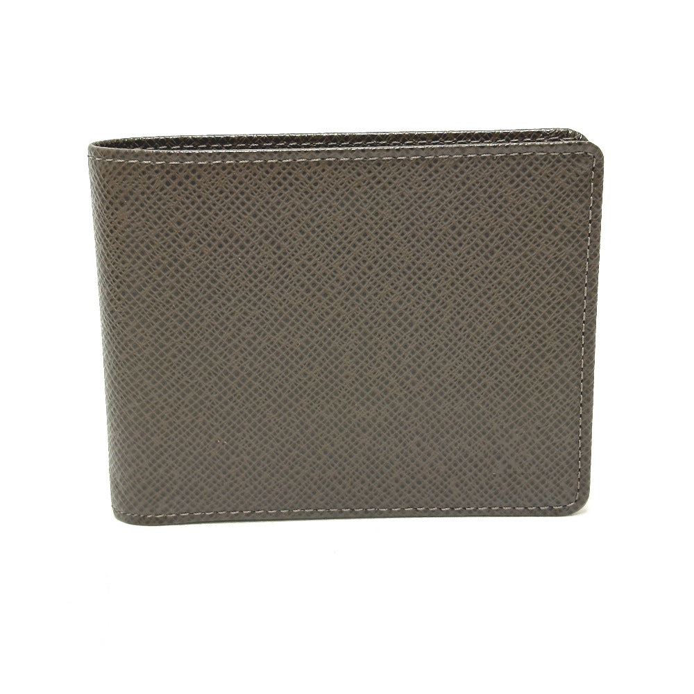 LOUIS VUITTON Folded wallet M30488 Taiga Leather Brown Portobier 6 Cult Credit