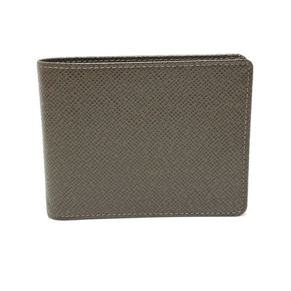 LOUIS VUITTON Folded wallet M30488 Taiga Leather Brown Portobier 6 Cult Credit