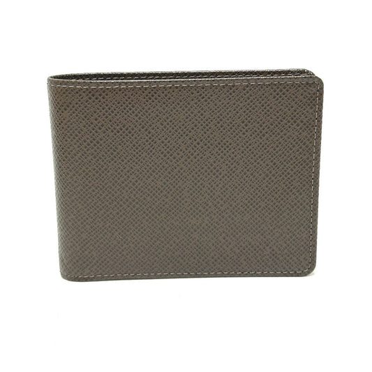 LOUIS VUITTON Folded wallet M30488 Taiga Leather Brown Portobier 6 Cult Credit
