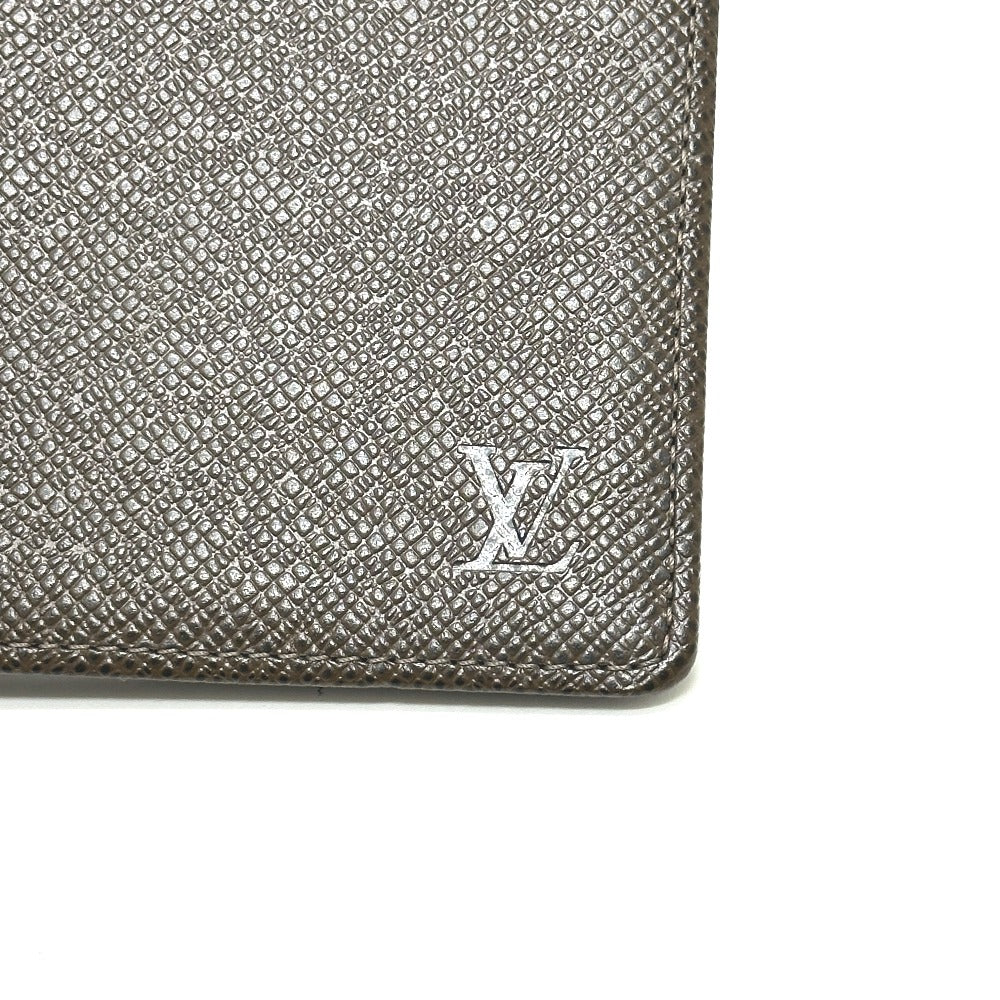 LOUIS VUITTON Folded wallet M30488 Taiga Leather Brown Portobier 6 Cult Credit