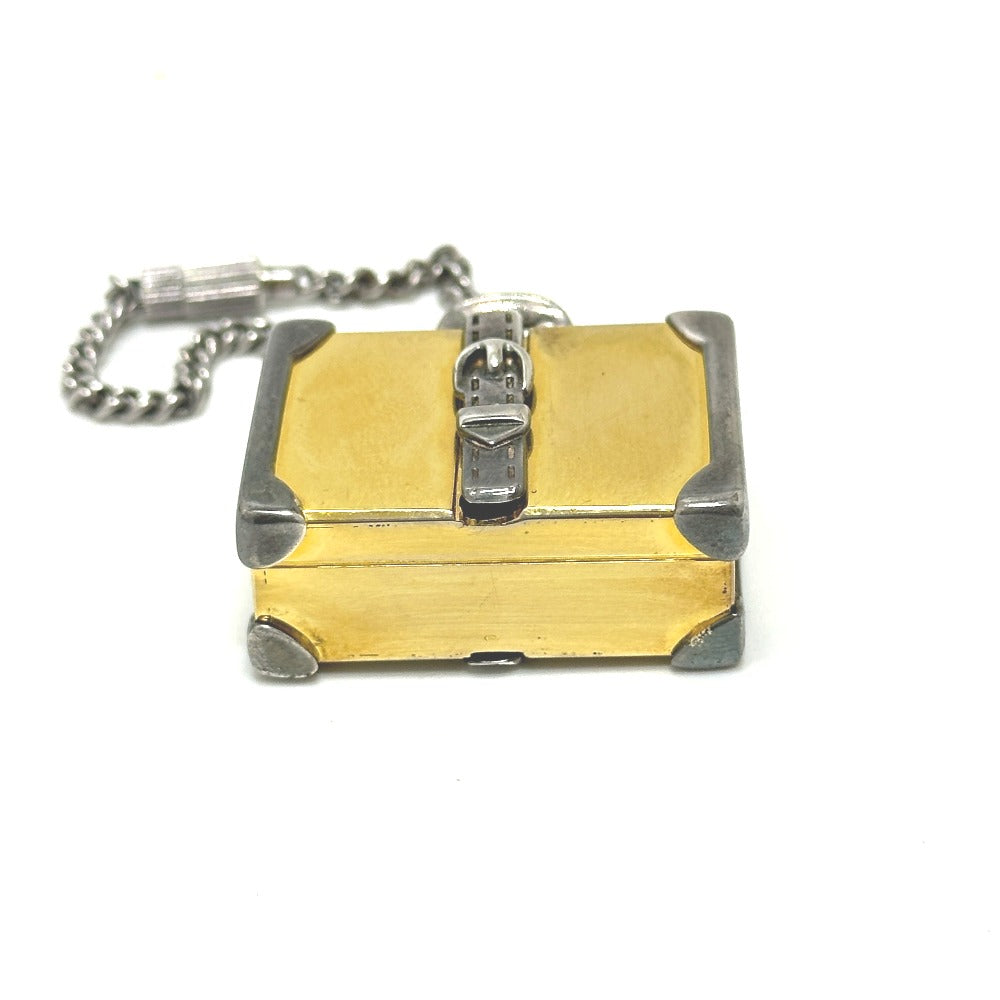GUCCI Bag charm metal Gold x Silver Old Gucci Trunk