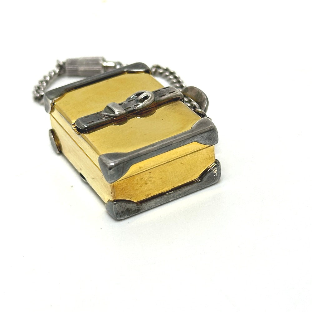 GUCCI Bag charm metal Gold x Silver Old Gucci Trunk
