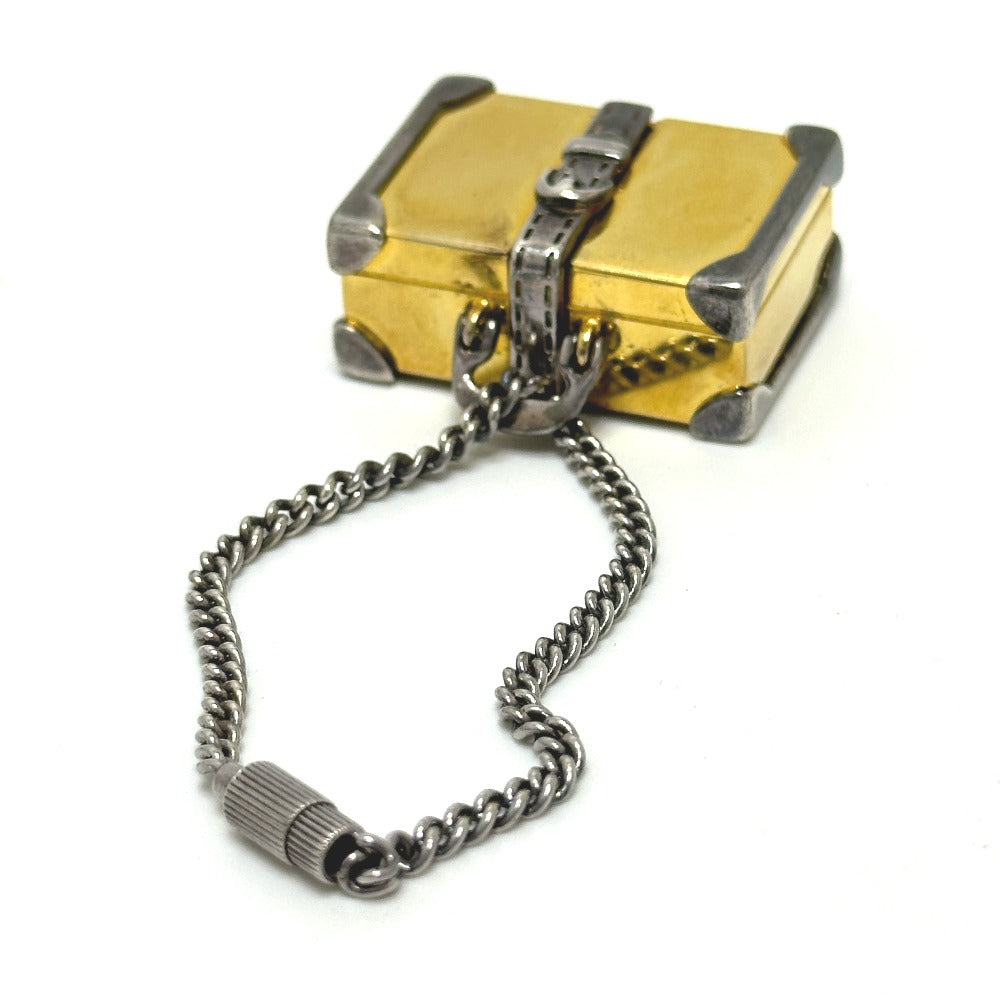 GUCCI Bag charm metal Gold x Silver Old Gucci Trunk