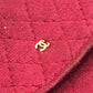 CHANEL Shoulder Bag Jersey Red COCO Mark Matrasse