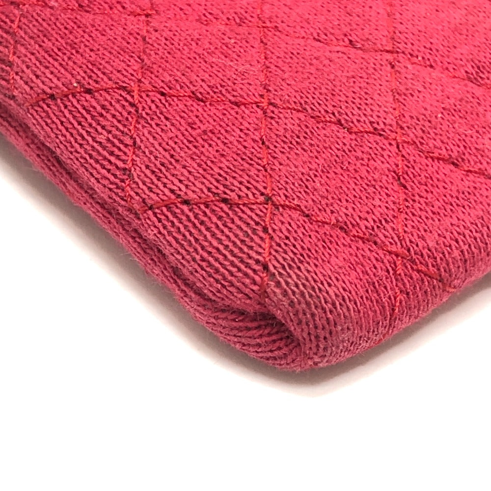 CHANEL Shoulder Bag Jersey Red COCO Mark Matrasse