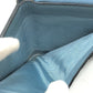 VALENTINO Folded wallet leather blue quilting Rock studs