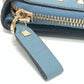 VALENTINO Folded wallet leather blue quilting Rock studs