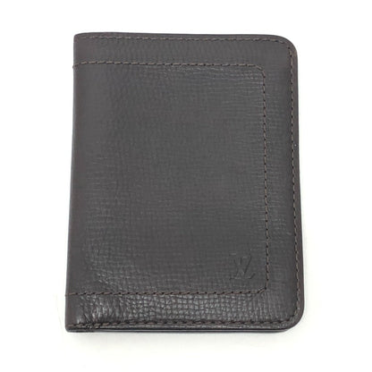 LOUIS VUITTON Folded wallet leather Brown Utah