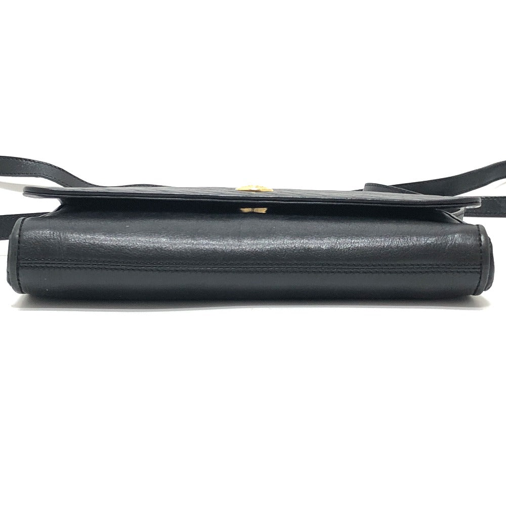 CELINE Shoulder Bag leather black logo