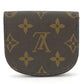 LOUIS VUITTON Coin case M61970 leather Brown beige Porto Moneguse