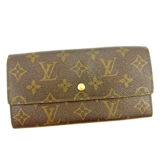 LOUIS VUITTON Long Wallet Purse M61724 Brown Pochette Porto MonÃ©credi