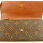 LOUIS VUITTON Long Wallet Purse M61724 Brown Pochette Porto MonÃ©credi