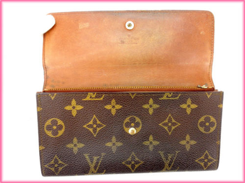 LOUIS VUITTON Long Wallet Purse M61725 Brown /Pochette Porte Monnaie Credit (old model)