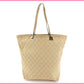 GUCCI Tote Bag GG canvas beige
