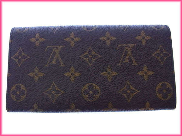LOUIS VUITTON Long Wallet Purse M61725 Brown Pochette Porto MonÃ©credi