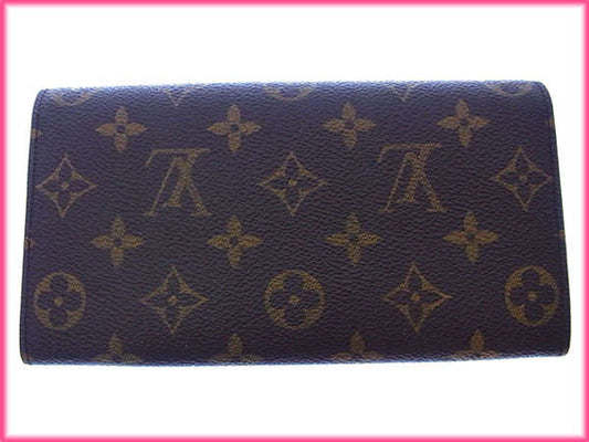 LOUIS VUITTON Long Wallet Purse M61725 Brown Pochette Porto MonÃ©credi