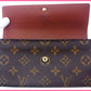 LOUIS VUITTON Long Wallet Purse M61725 Brown Pochette Porto MonÃ©credi