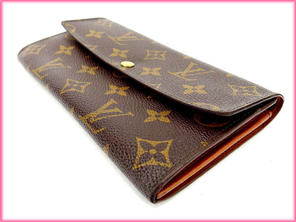 LOUIS VUITTON Long Wallet Purse M61725 Brown Pochette Porto MonÃ©credi