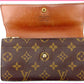 LOUIS VUITTON Long Wallet Purse M61725 Brown Pochette Porto MonÃ©credi