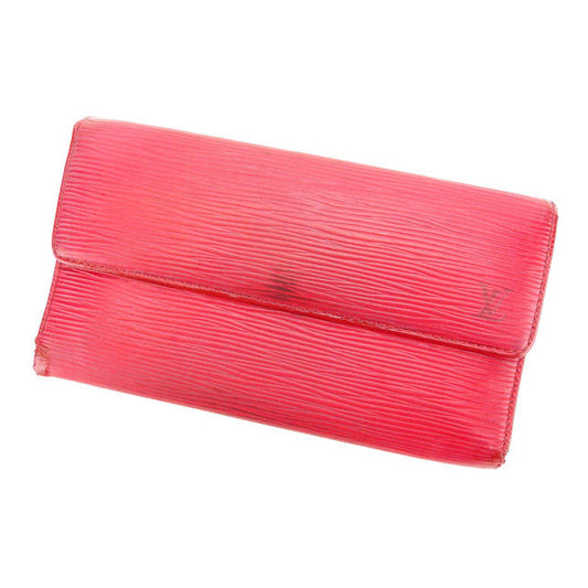 LOUIS VUITTON Long Wallet Purse M63387 Epi Leather Red Porte Tresor International