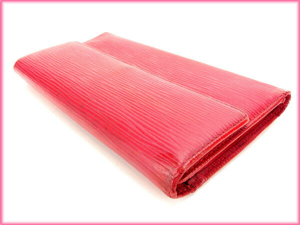 LOUIS VUITTON Long Wallet Purse M63387 Epi Leather Red Porte Tresor International