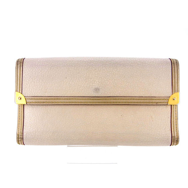 LOUIS VUITTON Tri-fold wallet M91839 beige /Portefeuille International