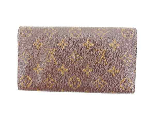 LOUIS VUITTON Long Wallet Purse M61724 Brown Pochette Porto MonÃ©credi