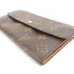 LOUIS VUITTON Long Wallet Purse M61724 Brown Pochette Porto MonÃ©credi