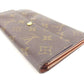 LOUIS VUITTON Long Wallet Purse M61724 Brown Pochette Porto MonÃ©credi
