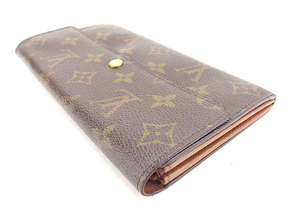 LOUIS VUITTON Long Wallet Purse M61724 Brown Pochette Porto MonÃ©credi