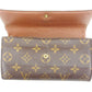 LOUIS VUITTON Long Wallet Purse M61726 Brown Pochette Porto MonÃ©credi