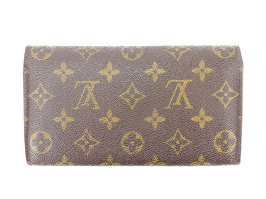 LOUIS VUITTON Long Wallet Purse M61725 Brown Pochette Porto MonÃ©credi