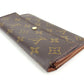 LOUIS VUITTON Long Wallet Purse M61725 Brown Pochette Porto MonÃ©credi