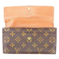 LOUIS VUITTON Long Wallet Purse M61725 Brown Pochette Porto MonÃ©credi