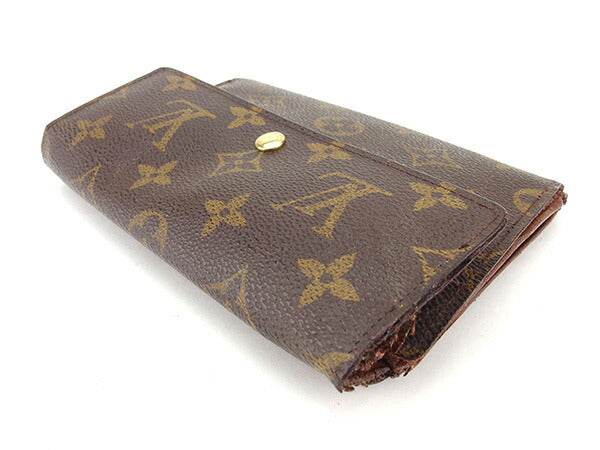 LOUIS VUITTON Tri-fold wallet M61202 Brown Porte TresorEtui Papie