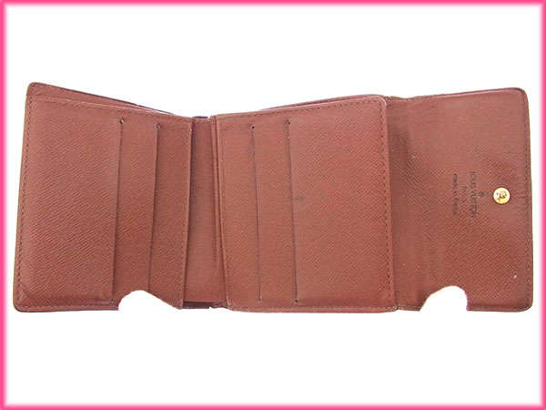 LOUIS VUITTON Bifold Wallet M61652 Brown Porte Monnaie Billets Cartes Credit