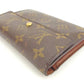LOUIS VUITTON Tri-fold wallet M61202 PVCx leather Brown Porte TresorEtui Papie