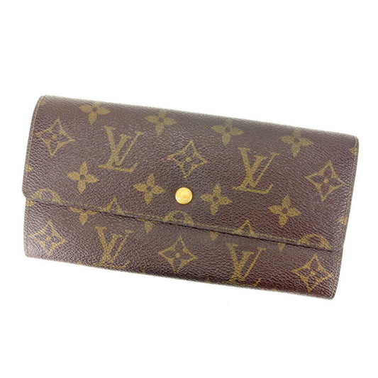 LOUIS VUITTON Long Wallet Purse M61725 Brown /Pochette Porte Monnaie Credit