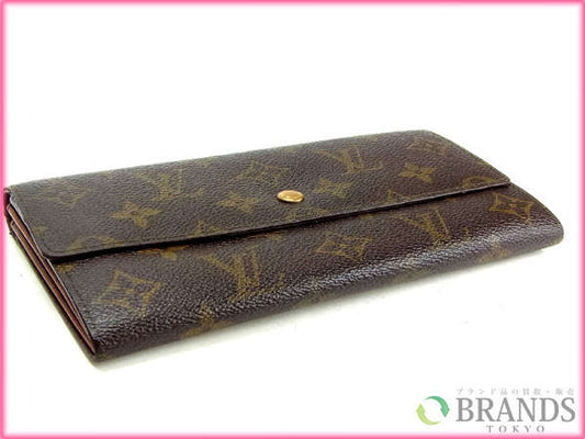 LOUIS VUITTON Long Wallet Purse M61725 Brown /Pochette Porte Monnaie Credit