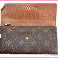 LOUIS VUITTON Long Wallet Purse M61725 Brown /Pochette Porte Monnaie Credit