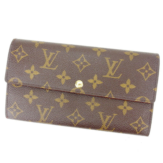 LOUIS VUITTON Long Wallet Purse M61725 Brown /Pochette Porte Monnaie Credit