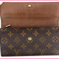 LOUIS VUITTON Long Wallet Purse M61725 Brown /Pochette Porte Monnaie Credit